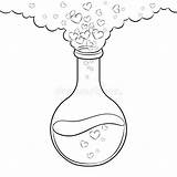 Potion Coloriage Philtre Amour Director Chimie sketch template