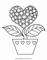 Coloriage Coeur Fleur Dessin Valentine Imprimer Primarygames Hearts Coloringhome Mandala sketch template