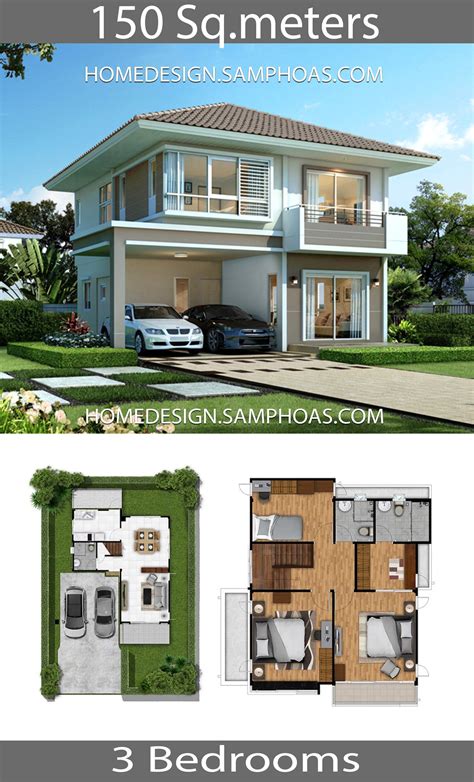 sqm home design plans   bedrooms home ideas craftsman house plans  storey house