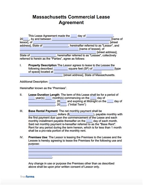 florida commercial lease agreement template word  eforms