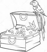 Kolorowanki Papuga Ara Skarb Treasure Ilustracja Stockowa Mariaflaya Macaw sketch template