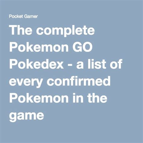 25 Best Ideas About Complete Pokedex On Pinterest Pokedex All