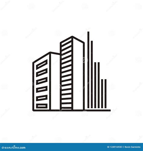 building apartments logo stock vector illustration  identity