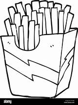 Fries Cartoon French Drawing Vector Freehand Drawn Stock Getdrawings Alamy sketch template