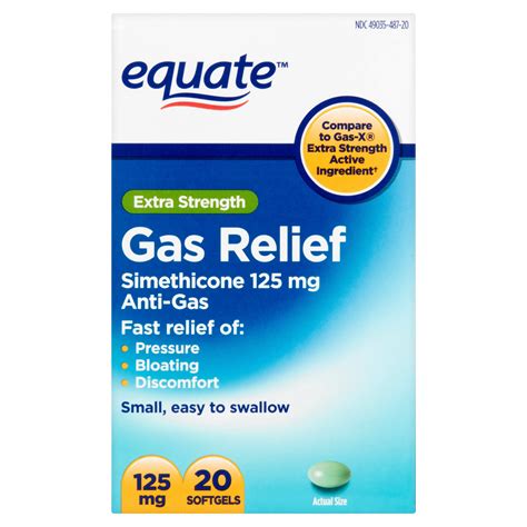equate extra strength gas relief simethicone softgels  mg  ct walmartcom