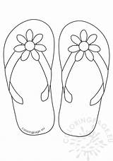 Coloring Pages Button Getcolorings Flip Flop sketch template