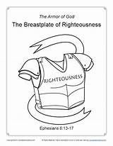Breastplate Righteousness Armor Activity sketch template