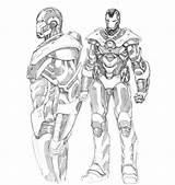 War Coloring Machine Pages Man Iron Print Avengers Colouring Getdrawings Getcolorings sketch template