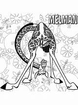 Madagascar Girafe Melman Kleurplaten Ausmalbilder Malvorlage Marty Imprimer Stimmen sketch template