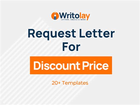 sample letter requesting discount price  templates writolay