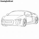 Audi R8 Draw Drawing Cars Drawingforall sketch template