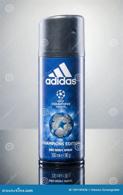 adidas deo body spray isolated  gradient background editorial photo image  antiperspirant