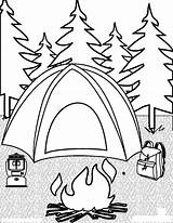 Coloring Camping Pages Printable Kids Popular sketch template