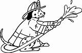Fire Coloring Pages Safety Truck Dog Clipart Kids Printable Color Firefighter Clip Cliparts Fish Engine Dalmatian Hat Sheet Firedog Science sketch template