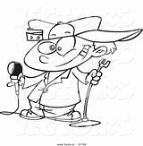 Cartoon Comedian Boy Vector Outlined Coloring Leishman Clipart Clip Comedy Ron Royalty sketch template