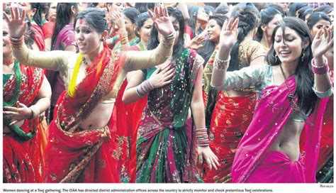 Happy Dance Women Prepare For Teej Festival My Nepal