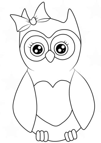 great horned owl coloring page