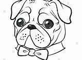 Pug Coloring Pages Cute Printable Pugs Colouring Dog Color Drawings Funny Puppy Dogs Drawing Cartoon Printables Print Tie Epic Getcolorings sketch template