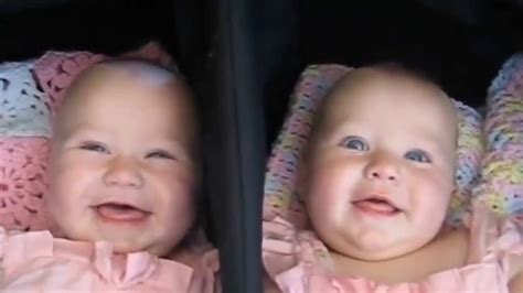 funny twin babies laugh hesitantly youtube