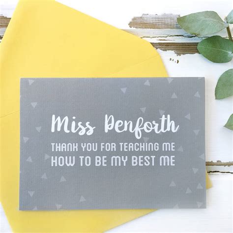 Personalised Thank You For Teaching Me Teacher Card By Clara And Macy