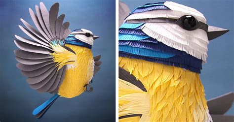 uk based artist creates dazzling  dimensional paper
