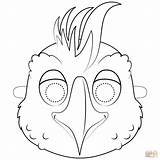 Mask Cockatoo Coloring Pages Printable sketch template