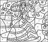 Pages Princesses Coloring Princess Number Color Hard Printable Printables Garden Subscribers Only These Available Coloritbynumbers sketch template