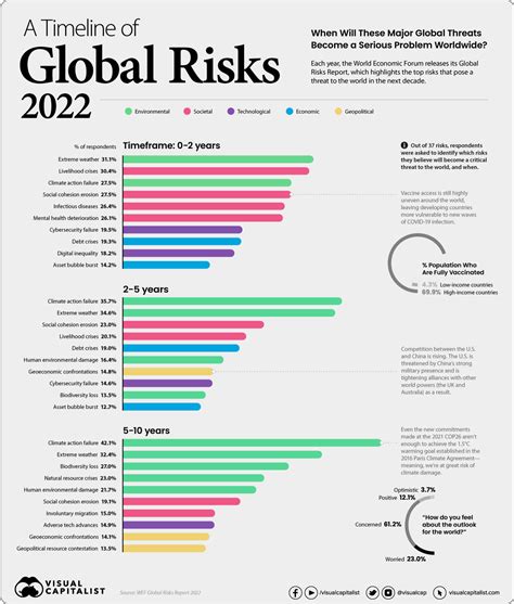 visualized    biggest global risks   world