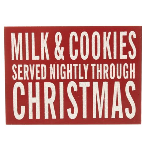 Ytc034 Milk And Cookies Sign 24982 Christmas Gainsborough