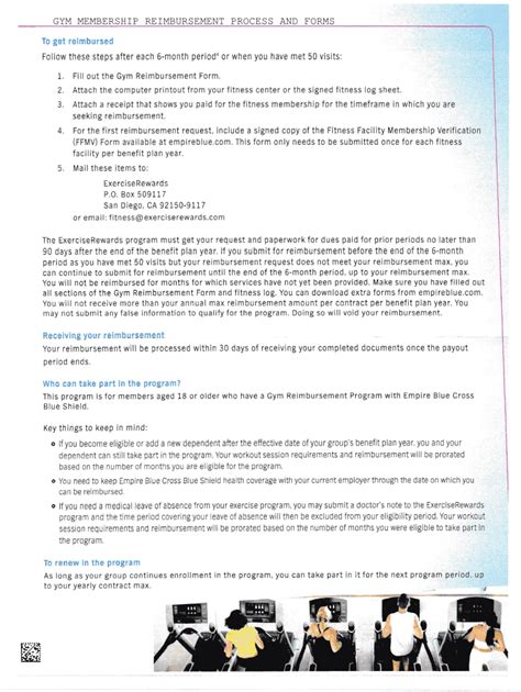 fillable  gym membership reimbursement process  forms fax
