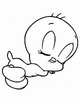 Coloring Pages Tweety Bird Printable Cartoon Disney Cute Easy Characters Girl Drawings Sleepy Draw Girls Clipart Cliparts Baby Print Clip sketch template
