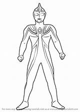 Ultraman Agul Draw Drawing Step Pages Colouring Tutorials Coloring Gambar Drawingtutorials101 Tiga Learn Disimpan Dari sketch template