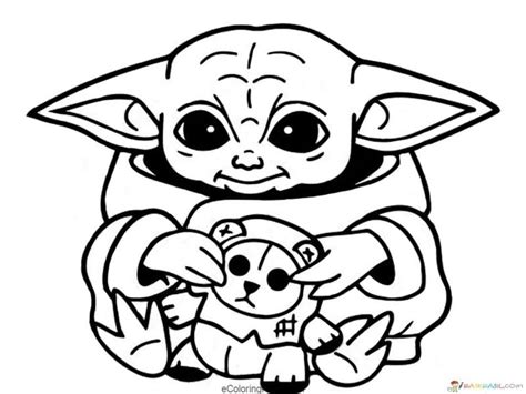 star wars baby yoda coloring pages printable  coloring pages