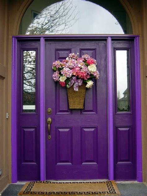 cool purple color front door ideas