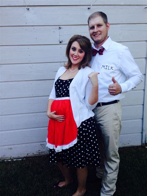 halloween costumes milk man and the pregnant 50 s housewife