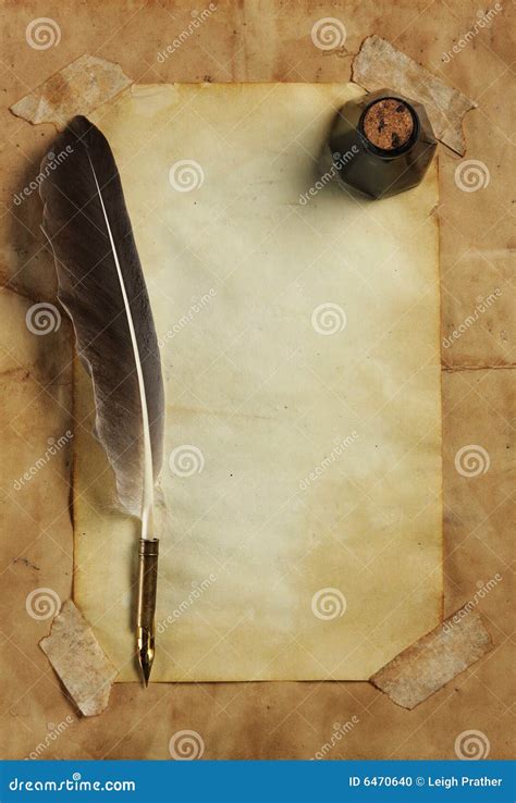 paper quill ink stock photo image  parchment