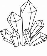 Geometric Clipartmag Gems Minerals Cluster Kristallen Tekening Sketch Zeichnung Nagelbilder Meanings Kristall Illusions Geometrische Malvorlage Figuren Clipground Intuition sketch template