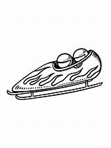 Bobsleigh Coloring sketch template