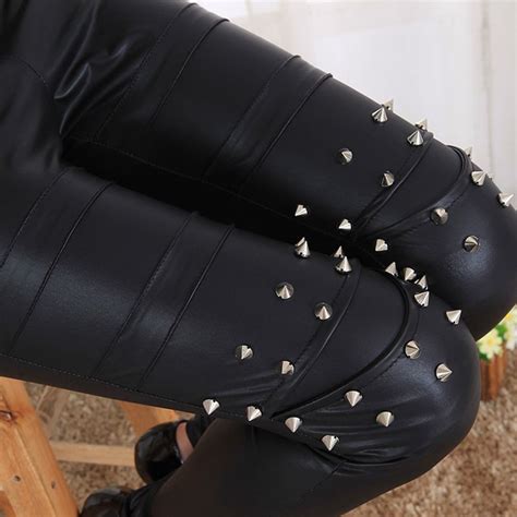 punk girl hip hop pants lady gothic lace up fitted disco pant cotton