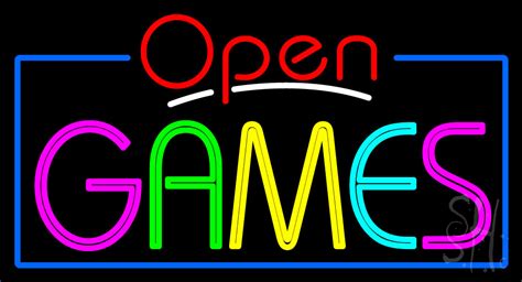 open games led neon sign games neon signs  neon