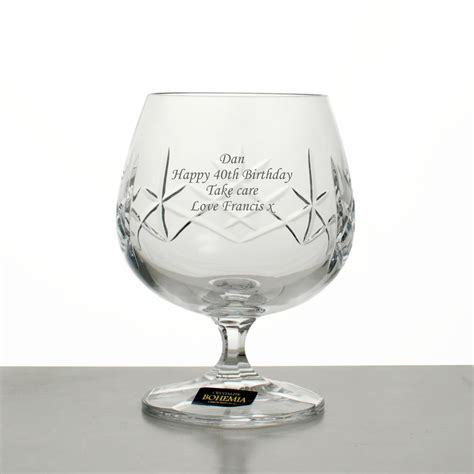 personalised brandy glass set including t box next
