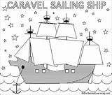 Enchantedlearning Caravel Coloring Color Vehicles sketch template