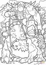 Orc Coloring Raider Skrzat Drukuj sketch template