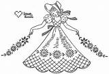 Crinoline Lady Embroidery Patterns Transfers Pillowcase Ladies Vintage Transfer Hand Designs Choose Board Floresita Flickr Stitches sketch template