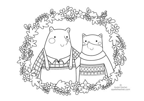 coloring pages  friendship ayelet keshet