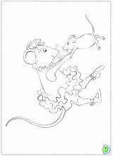 Coloring Angelina Ballerina Pages Colouring Dinokids Popular Print Close sketch template