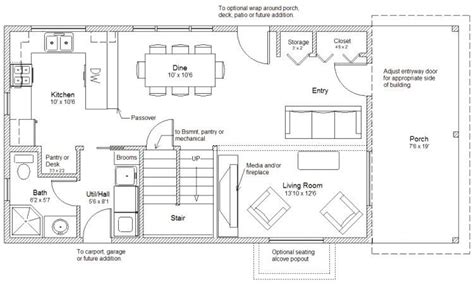 20 X 20 House Plans 20 X 20 2 Story Cabin Floor Plan 2