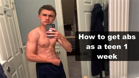 how to get abs as a teen in 1 week youtube