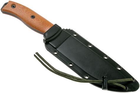esee model  black blade  natural canvas micarta survival knife pb  black sheath clip
