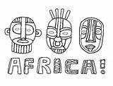 African Coloring Tribes Africa Pages Kids Cultures Coloringcrew Colorear Africanos Color Colouring Tribal Africanas Arte Pinturas Masks Print Con Choose sketch template